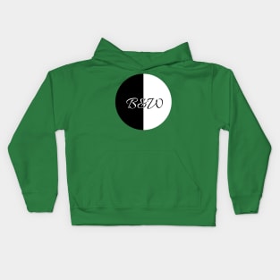 Minimalistic black and white B&W Kids Hoodie